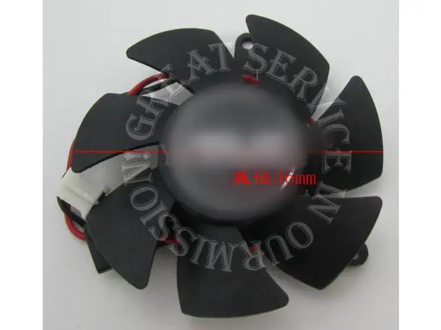 Alt view image 3 of 3 - video card fan Graphics card fan 46mm diameter 39mm pitch 2.0 Terminal Cable length 11cm