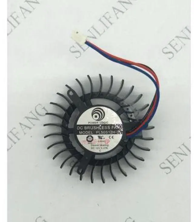 Main image of Original graphics card cooling fan PL50S12H-3 DC12V 0.27A PL50S12M-3 0.24A Pitch 39MM Diameter 55MM
