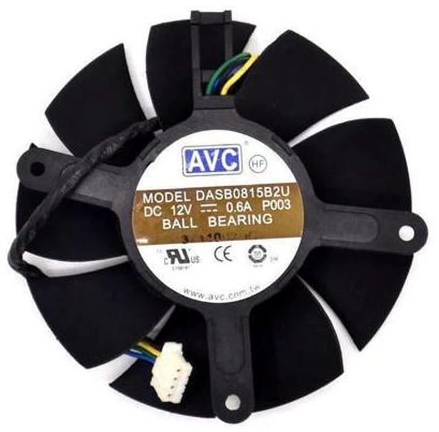Alt view image 4 of 5 - video card fanTI GTX560 3 graphics card fan 0.6A DASB0815B2U