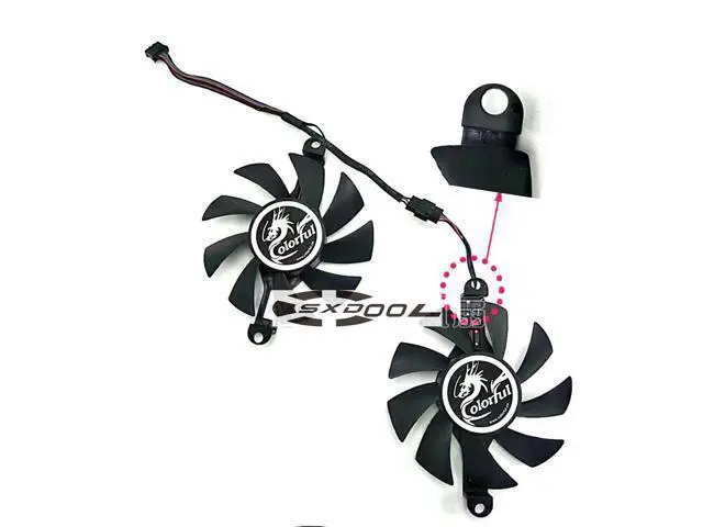 Alt view image 2 of 2 - For Colorful P106-100 GTX1060 960 950 Netchi Edition graphics card radiator Gray