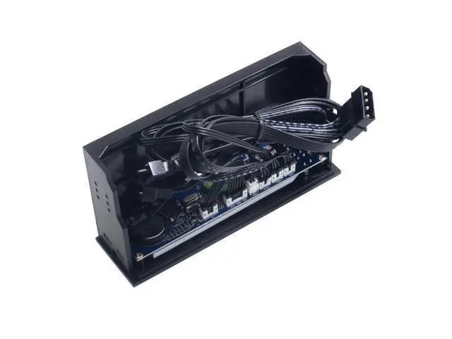 Alt view image 3 of 5 - 5.25 inch 12V PC Computer Fan Controller 3 Fan Speed Controller Temperature Sensor LCD Digital Display Front Panel for PC