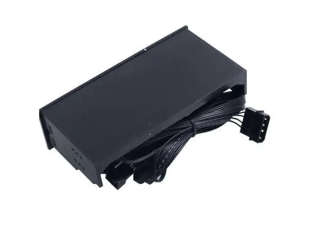 Alt view image 4 of 5 - 5.25 inch 12V PC Computer Fan Controller 3 Fan Speed Controller Temperature Sensor LCD Digital Display Front Panel for PC