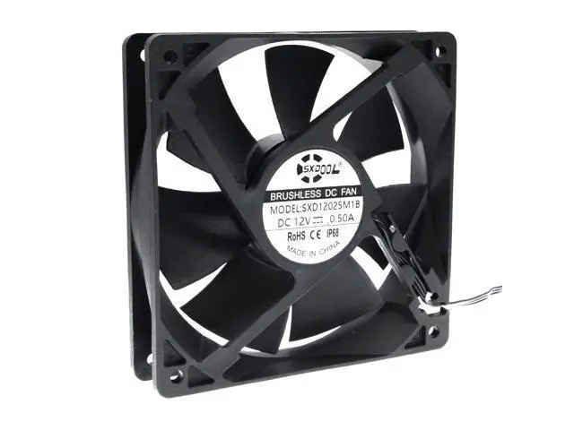 Alt view image 6 of 6 - 120mm 12cm Waterproof Dustproof IP68 Cooling Fan,120X120X25mm 3P 3-Pin Dual Ball Bearing 3050RPM,High Speed 106CFM Cooler SXDOOL SXD12025M1B