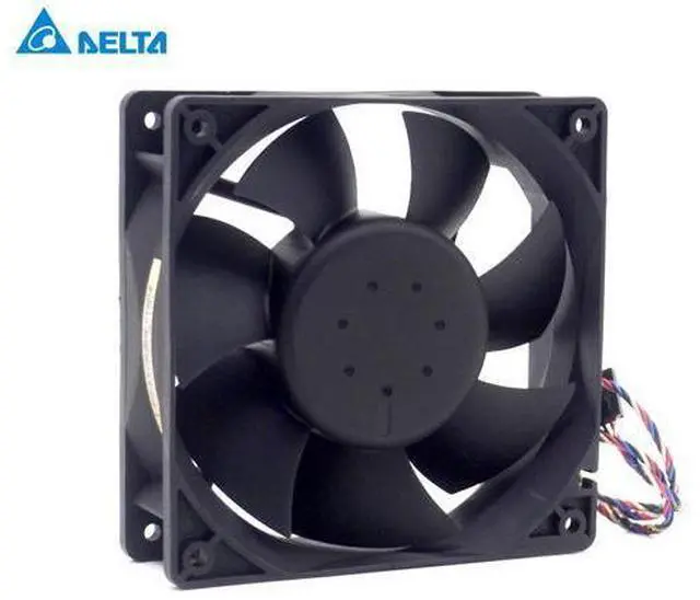 Alt view image 4 of 6 - Delta AFC1212DE 12038 12cm 120mm DC 12V 1.6A pwm ball fan thermostat inverter server cooling fan
