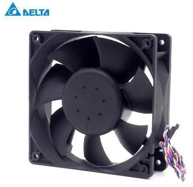 Alt view image 5 of 6 - Delta AFC1212DE 12038 12cm 120mm DC 12V 1.6A pwm ball fan thermostat inverter server cooling fan
