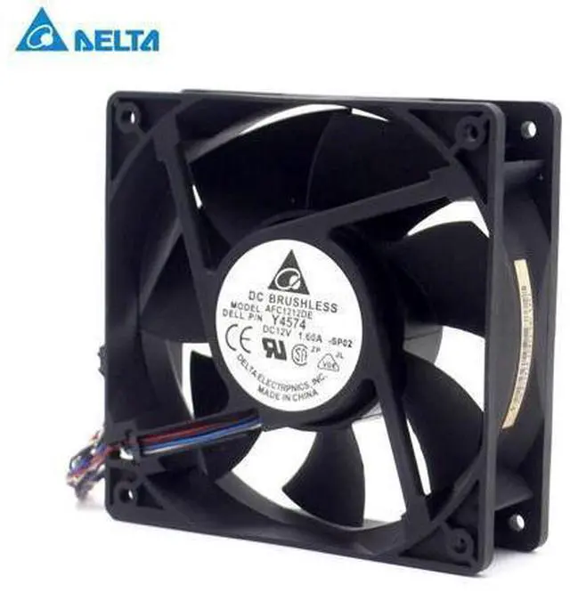 Alt view image 2 of 6 - AFC1212DE 12038 12cm 120mm DC 12V 1.6A pwm ball fan thermostat inverter server cooling fan
