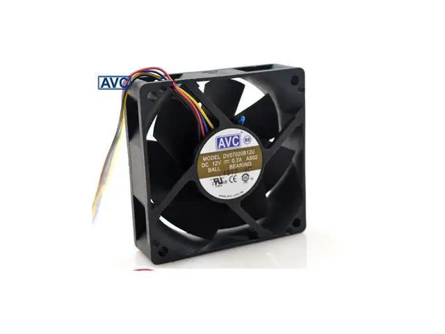 Alt view image 2 of 4 - AVC DV07020B12U 7020 70mm 7cm DC 12V 0.7A dual ball bearing fan server inverter cooling fan