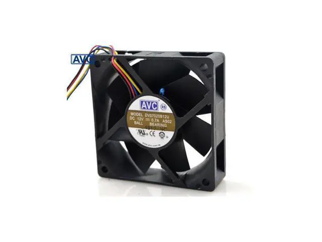 Alt view image 3 of 4 - AVC DV07020B12U 7020 70mm 7cm DC 12V 0.7A dual ball bearing fan server inverter cooling fan