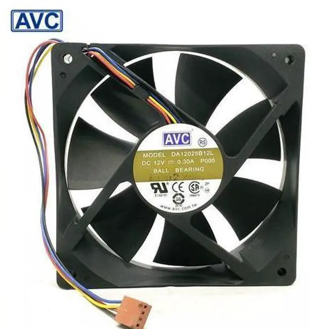 Main image of AVC DA12025B12L P005 12V 0.3A 12cm 12025 pin PWM fan cooling fan