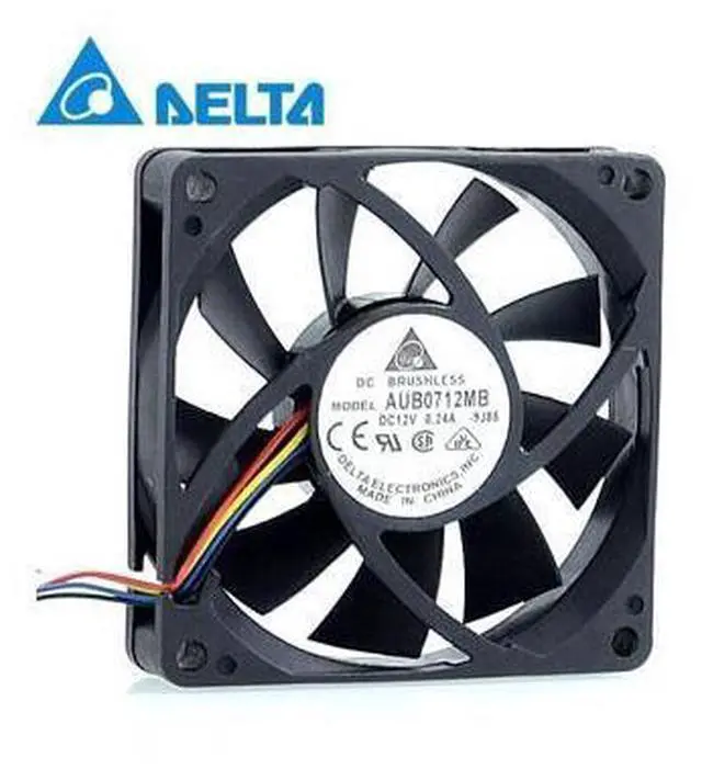Main image of 2pcs fan Original AUB0712MB 7015 12V 0.24A 7cm 4 -pin PWM CPU cooling fan for Delta 70*70*15mm