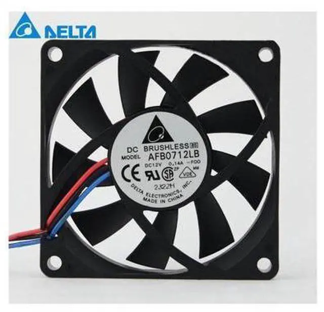 Main image of 2pcs AFB0712LB DC12V 0.14A 70x70x15mm 3-wire Server Cooling Fan Square Fan
