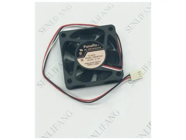 Alt view image 2 of 2 - FOR Panasonic panaflo FBK06T24H 6CM 6015 three-wire inverter fan 24V 0.11A+cooling fan