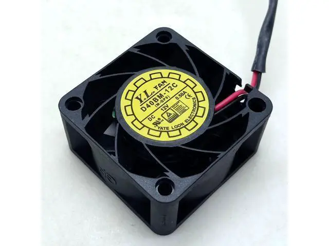 Alt view image 3 of 4 - For Yuelun 4cm 4020 DC 12V double ball high speed fan d40bm-12c computer case power cooling fan