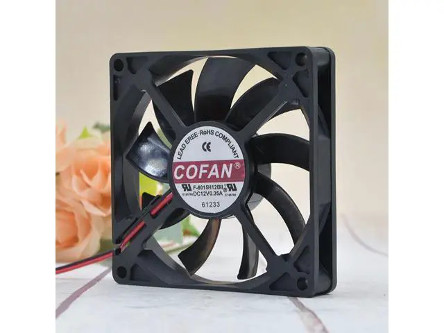 Alt view image 2 of 6 - 1pcs For COFAN Ultra-thin Chassis Large Air Volume Fan F-8015H12BII 12V 0.35A 8cm Cooling Fan Cooler Accessories