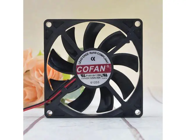 Alt view image 6 of 6 - 1pcs For COFAN Ultra-thin Chassis Large Air Volume Fan F-8015H12BII 12V 0.35A 8cm Cooling Fan Cooler Accessories