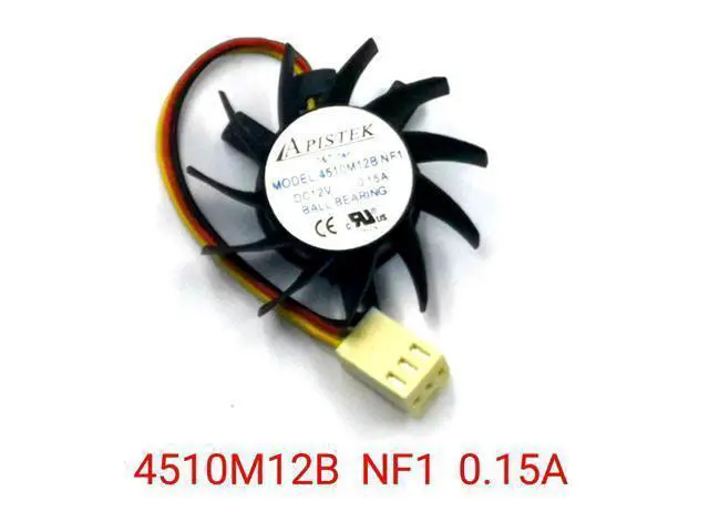 Alt view image 2 of 2 - T&T APISTEK 4510M12B NF1 12V 0.15 A EPIA-N800 motherboard fan dual ball graphics card fan
