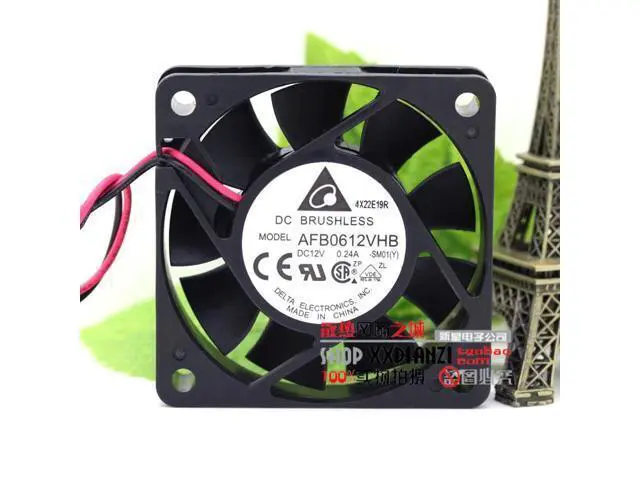 Alt view image 2 of 5 - Original for delta AFB0612VHB 6015 12V 0.24A 6CM two-wire radiator fan