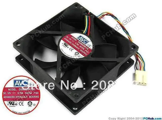 Main image of For AVC 8025 8cm DS08025R12U fan 4-pin 4-wire hydraulic the PWM CPU chassis cooling fan