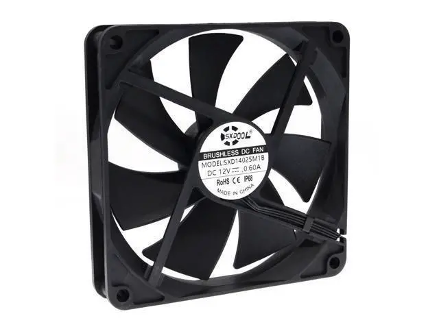 Alt view image 2 of 7 - 140mm 14cm Computer Case Cooling Fan PC Waterproof Dustproof,2900RPM 140X140X25mm Dual Ball 12V,High Speed IP68 Cooler SXDOOL SXD14025M1B