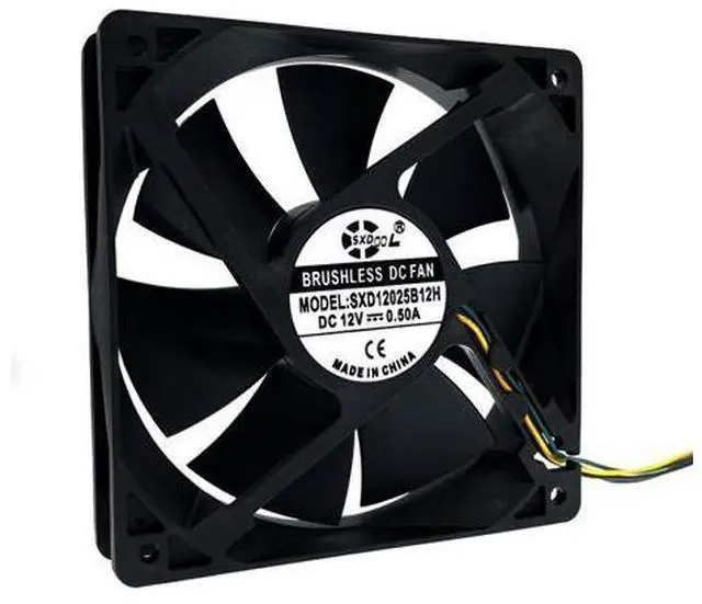 Main image of 120mm 12025 DC 12V 0.50A PWM PC CPU Cooling Fan 120x120x25mm Dual Ball Bearing 3300 Rpm,High Speed Replace Delta AFB1212SH