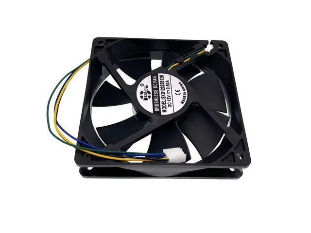 Alt view image 2 of 5 - 120mm 12025 DC 12V 0.50A PWM PC CPU Cooling Fan 120x120x25mm Dual Ball Bearing 3300 Rpm,High Speed Replace Delta AFB1212SH