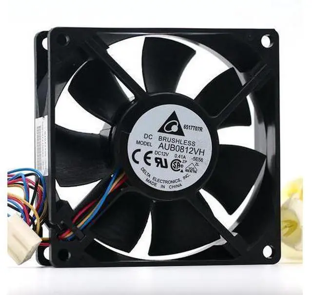 Main image of NEW Delta AUB0812VH 12V 0.41A 8cm 8025 PWM four-speed high-volume cooling fan