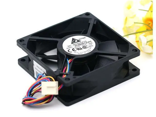 Alt view image 3 of 7 - NEW Delta AUB0812VH 12V 0.41A 8cm 8025 PWM four-speed high-volume cooling fan