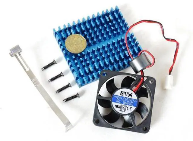 Alt view image 2 of 5 - New AVC D5010T12L DC 12V 0.15A 5CM 50*50*15MM Mute Silent Cooling Fan Aluminum Alloy Radiator Heatsink Conductive Sheet
