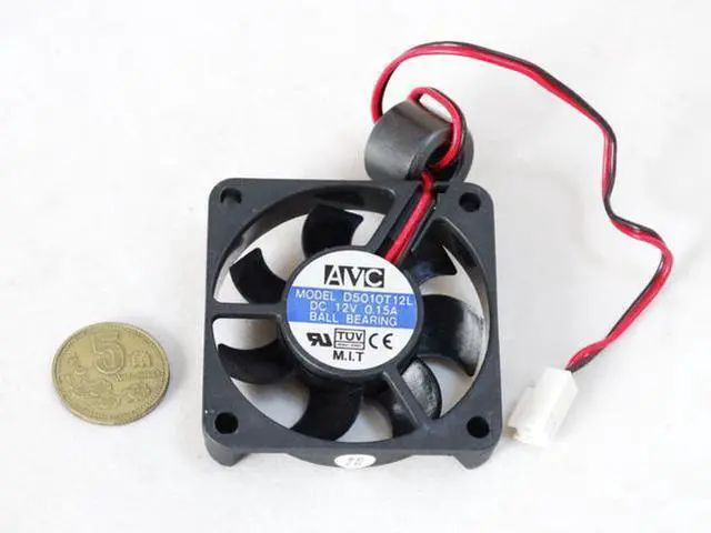 Alt view image 3 of 5 - New AVC D5010T12L DC 12V 0.15A 5CM 50*50*15MM Mute Silent Cooling Fan Aluminum Alloy Radiator Heatsink Conductive Sheet