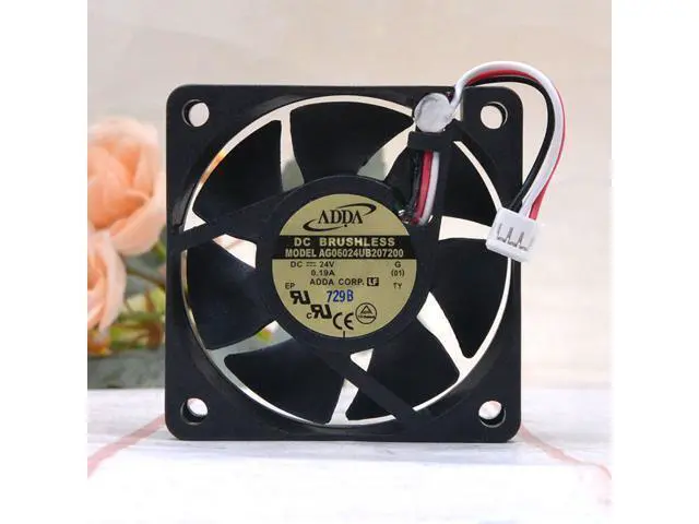 Alt view image 5 of 6 - AG0624UB207200 DC 24V 0.19A 6cm 60mm Fans ADDA 6020 Frequency Converter Stalling Alarm Server Case Fan