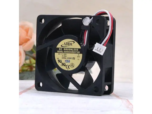 Alt view image 6 of 6 - AG0624UB207200 DC 24V 0.19A 6cm 60mm Fans ADDA 6020 Frequency Converter Stalling Alarm Server Case Fan