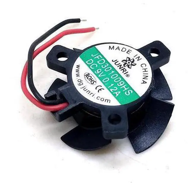 Main image of 3cm 3010 bracket graphics card fan JFD301009HS DC 9V car LED headlight silent cooling fan, diameter 26mm hole pitch 19mm, 6000RPM