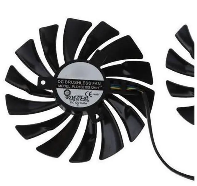 Alt view image 3 of 6 - 2pcs 95MM PLD10010S12HH 6Pin Graphics Video Card Cooler VGA Fan For MSI GTX970 GeForce GTX 970 GAMING Dual Fans Twin Cooling Fan