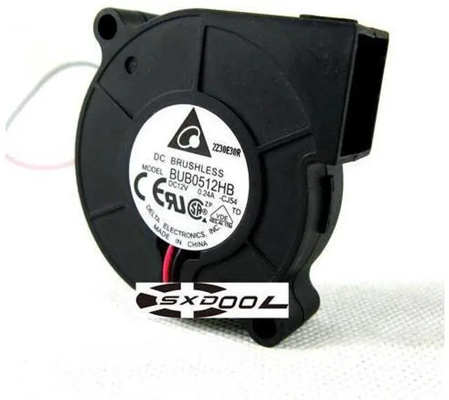 Main image of BFB0512HB DELTA Delefan blower fan DC12V 0.24A 5cm 5015 2-wire 5-pin cooler For Stage lighting Humidifier Special fan