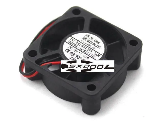 Alt view image 2 of 4 - Original DFS301012L 12V 0.7W 3CM 3010 cooling fan30*30*10mm 2-wire 2-pin