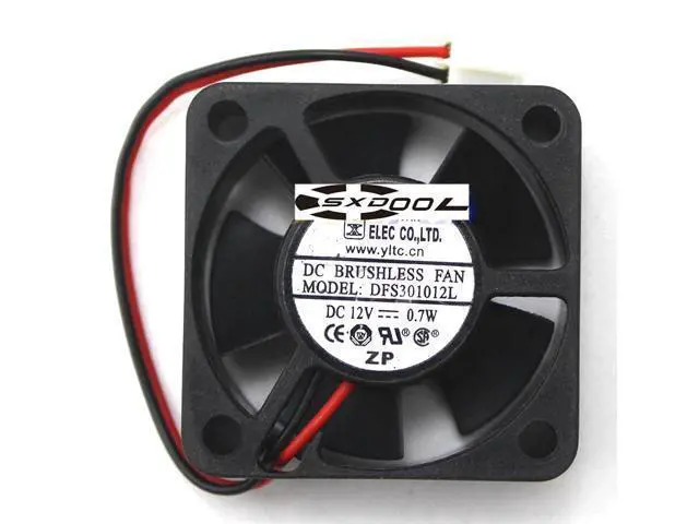Alt view image 3 of 4 - Original DFS301012L 12V 0.7W 3CM 3010 cooling fan30*30*10mm 2-wire 2-pin