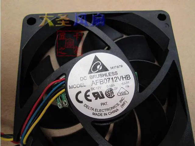 Alt view image 4 of 4 - New original Delta 7CM 7015 AFB0712VHB 4-wire PWM automatic temperature control CPU cooling fan