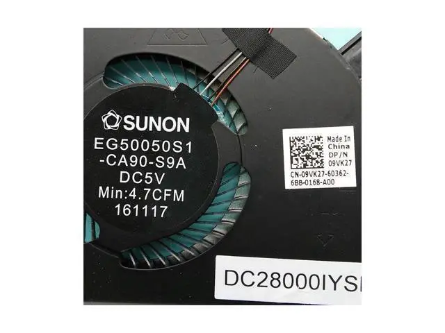 Alt view image 2 of 3 - New Original CPU fan for Dell Latitude 5580 laptop cpu cooling fan cooler DC28000IYS0 EG50050S1-CA90-S9A 09VK27 9VK27