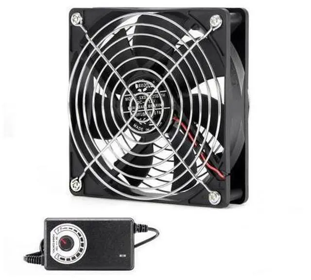 Main image of 12cm 120mm High Speed Large Air Flow 110V 220V BTC LTC Mining Machine Workstation Cabinet Graphics Card Rack Cooler Cooling Fan