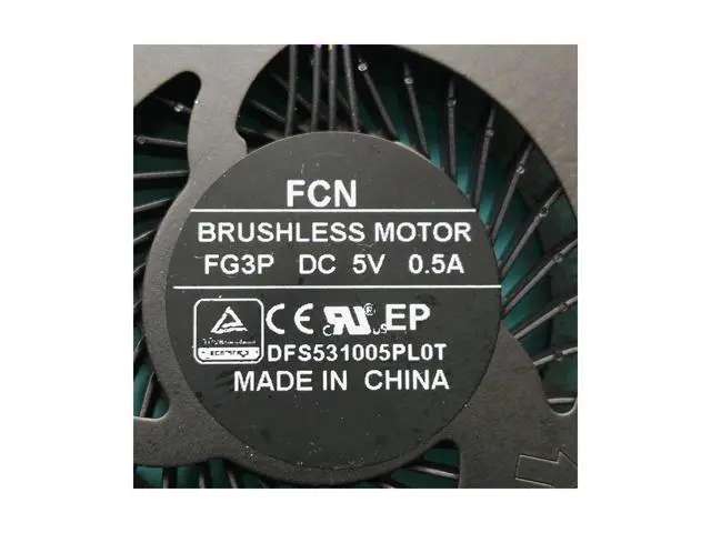 Alt view image 2 of 3 - New Original cpu fan For HASEE K550D K550D-I5 D1 K550D-I7 D1 cpu cooling fan cooler DC5V 0.5A DFS531005PL0T FG3P
