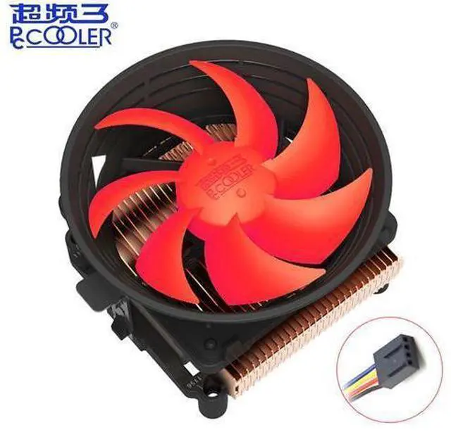 Main image of Q100M Copper plating CPU cooler 10cm 4pin PWM quiet Fan For Intel 775 1150 1151 1155 1156 AMD Q100 PC Cooling fan