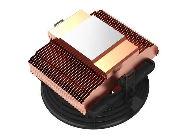 Alt view image 2 of 4 - Q100M Copper plating CPU cooler 10cm 4pin PWM quiet Fan For Intel 775 1150 1151 1155 1156 AMD Q100 PC Cooling fan