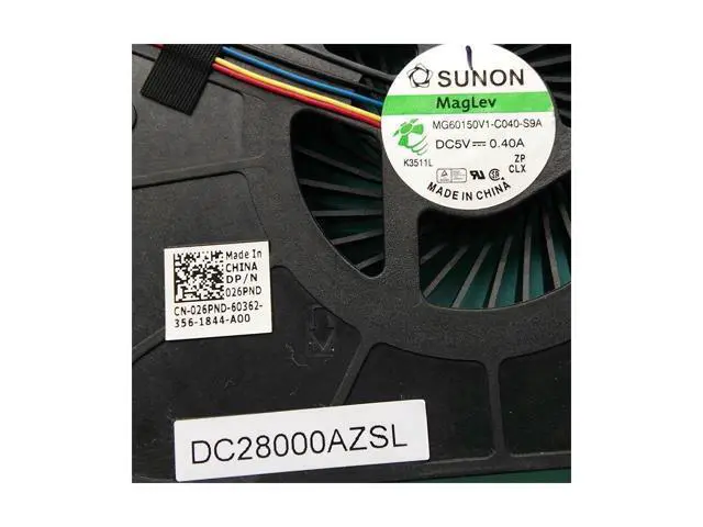 Alt view image 2 of 3 - New original cpu fan for Dell Precision M6700 M5700 laptop CPU cooling fan cooler 026PND MG60150V1-C040-S9A BATA0815R5H P003