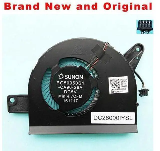 Main image of New Original CPU fan for Dell Latitude 5580 laptop cpu cooling fan cooler DC28000IYS0 EG50050S1-CA90-S9A 09VK27 9VK27