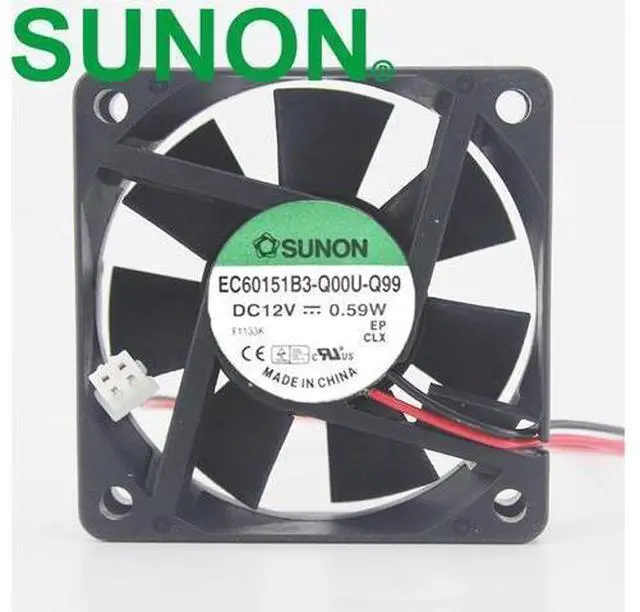 Main image of 1pcs 12V 0.59W silent fan 6015 60mm 60*60*15mm EC60151B3-Q00U-Q99 cooling case axial fan