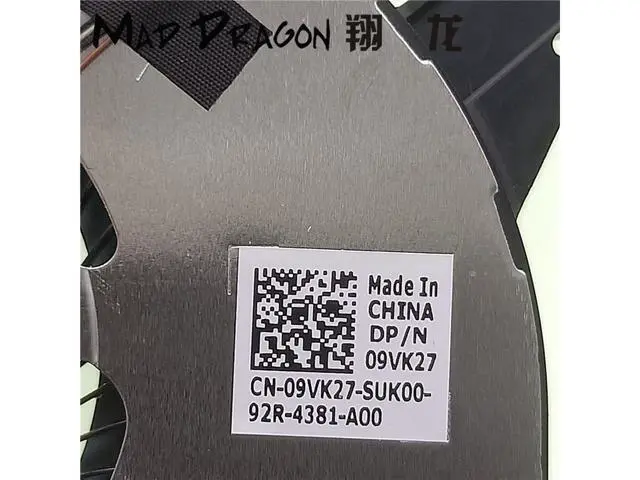 Alt view image 4 of 6 - MAD DRAGON Brand laptop new CPU Heatsink Fan cpu cooling fan For Dell Latitude 5580 DC28000IYS0 EG50050S1-CA90-S9A 09VK27 9VK27