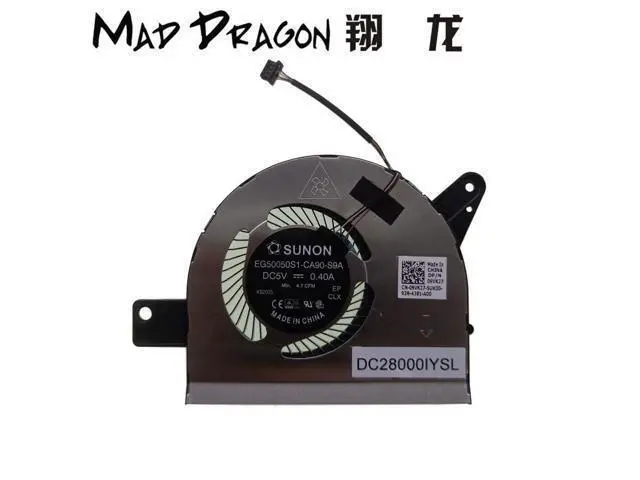 Alt view image 2 of 6 - MAD DRAGON Brand laptop new CPU Heatsink Fan cpu cooling fan For Dell Latitude 5580 DC28000IYS0 EG50050S1-CA90-S9A 09VK27 9VK27