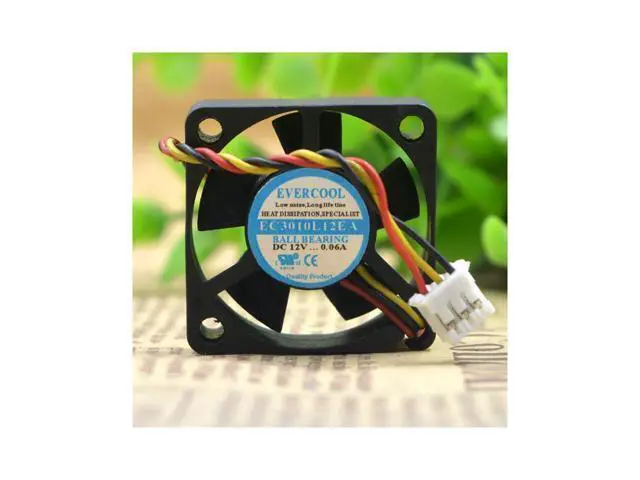 Alt view image 4 of 5 - EVERCOOL 3010 EC3010L12EA 12V 0.06A 3CM\/cm Ultra-quiet Fan cooling fan