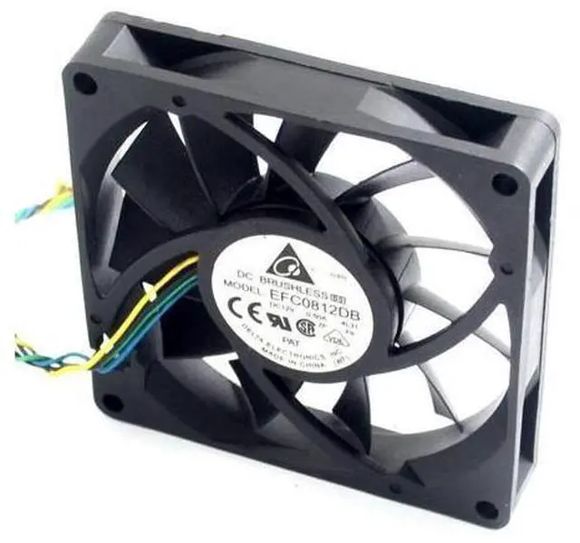 Alt view image 2 of 6 - 2pcs 8CM 80MM 8015 8*8*1.5CM 80*80*15MM 12V 0.5A 4-wire PWM Fan EFC0812DB Cooling fan