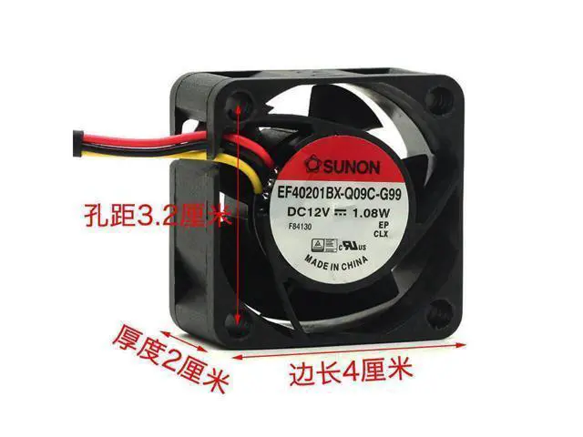 Alt view image 5 of 5 - 1pcs For 4CM EF40201BX-Q09C-G99 fan 12V 1.08W 4020 cooling fan